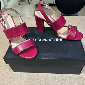 Beautiful Coach shoes.  Color Bright Cherry.